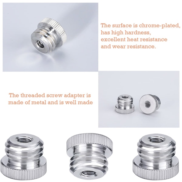 1/4\"-20 til 5/8\"-11 1/4'' til 5/8'' gjengeadapter