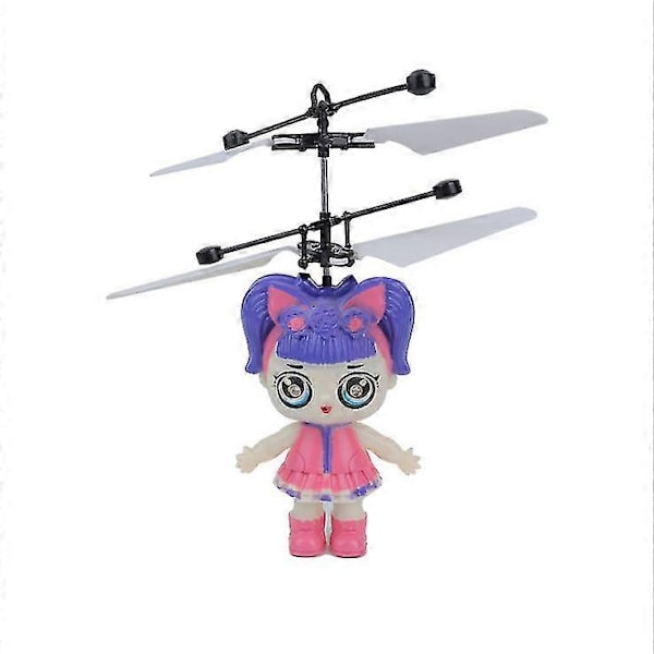 Legetøjs Induktionsflyvende Helikopter Speed Drone Legetøj BLÅ COD KK5555-God KT Doll 1PCS Random