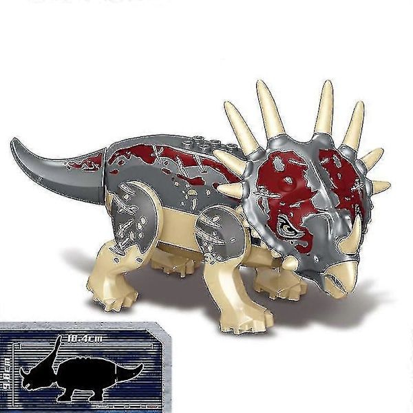1 stk Jurassic Stor Dinosaur Byggeklodser T-rex Quetzalcoatlus Baryonyx Actionfigurer Legetøj til Børn Gaver Styracosaurus