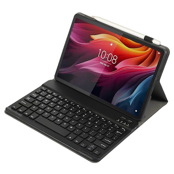 AM27 Lær+TPU nettbrettdeksel med Bluetooth-tastatur for Lenovo Tab K11 Plus