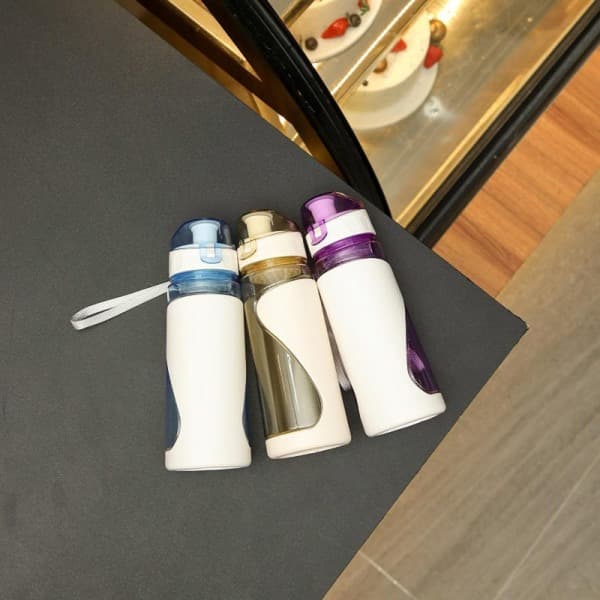 Vannkopp Dobbeltlags plastkopp Enkel å bære Uformell 650ml Blue