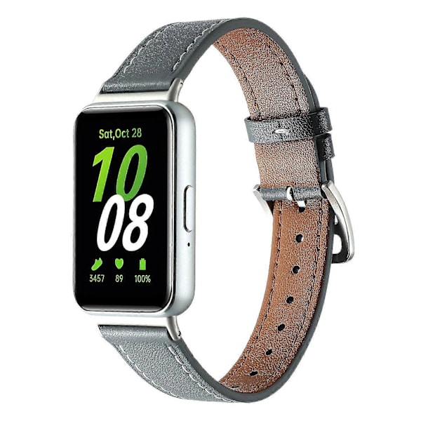 Ægte læder urrem udskiftning til Samsung Galaxy Fit3 - Beige Multicolor Grey