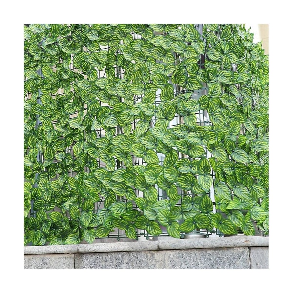 Konstgjorda växt staket gröna blad staket paneler sekretess staket skärm trädgård gård dekoration utomhus