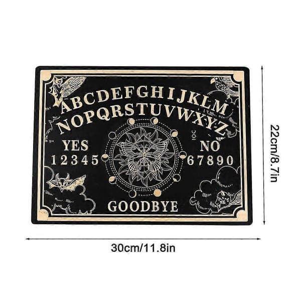 12\" Ouija Board Trä Spådom Pendelbräda Graverad Magisk Bräda Häxa Sol Pendelbräda Kit Wiccan Altartillbehör A