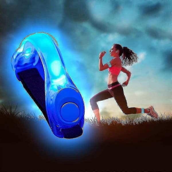 4-pack LED-armband med reflex - för löpning och jogging Blue