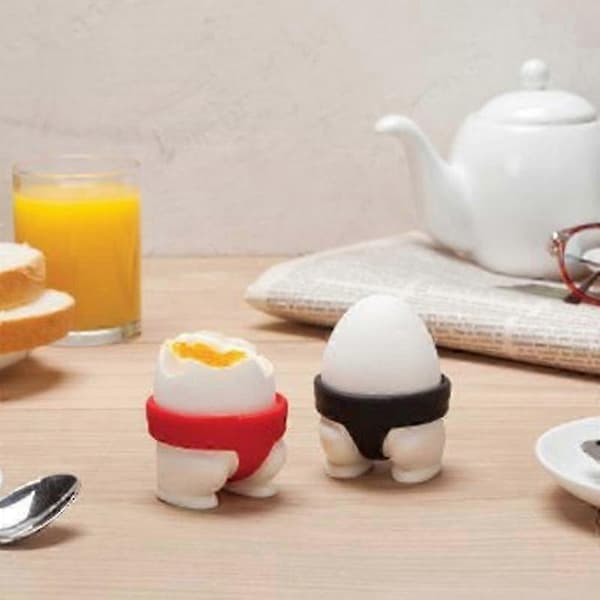 2-delat Äggkopp Silikagel Äggkopp Sumo Äggkopp Set Barn Äggkopp, 6 * 5,5 * 4cm