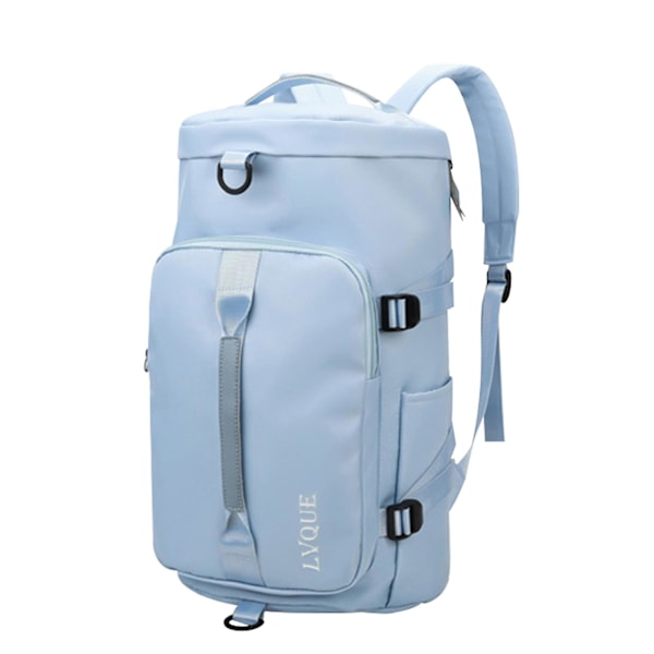 Gymtaske til Kvinder Sportstaske Rejsetaske Weekender Overnight Taske med Skoafdeling Light blue