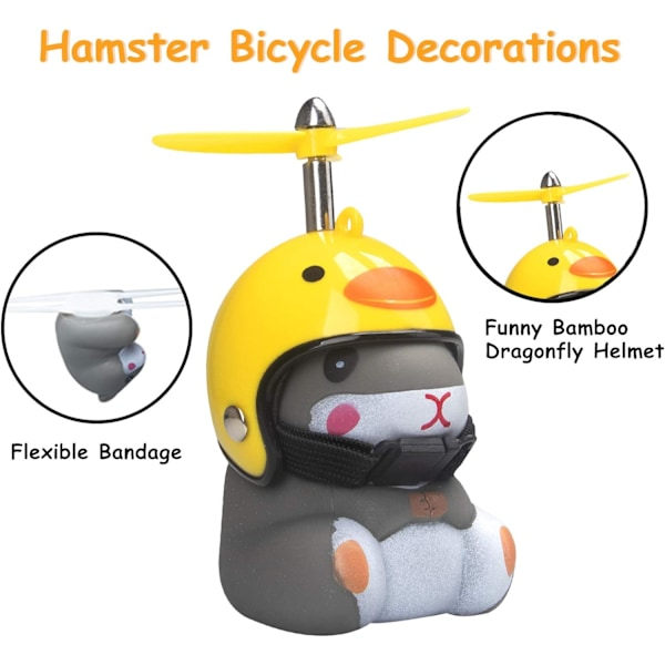 Pyöräkello Valolla ja Kypärällä Söpö Eläin Pyörän Torvi, Kojelaudan Koristeleminen Leikkikalu Moottoripyörä Pyörän Kellot Liimatut Koristeet Duck helmet mouse