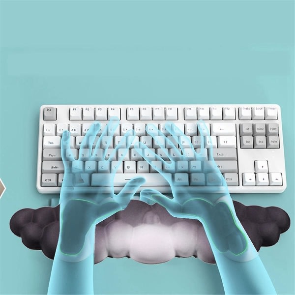 Tangentbord Handledsstöd Molnformad handledsplatta mus Läder handledsstöd ergonomiskt för bärbar dator kontorsmus