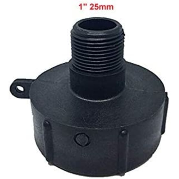 Adapter for hageslange i plast for IBC-tanker, monteringsverktøy for adapter for hageslange