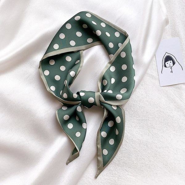 Luksuriøst mærke prik prik silke tørklæde kvinder blød tynd tørklæder og wraps kontor dame hårbånd foulard hijab 100*10cm（8）