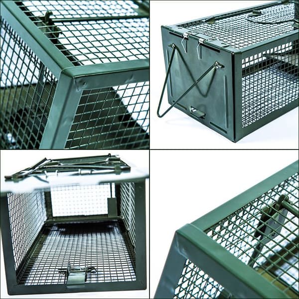 Pièges Rottefælder Dobbeltindgangs Burfælde til Mus, Gnavere, Markmus 27X13X11CM