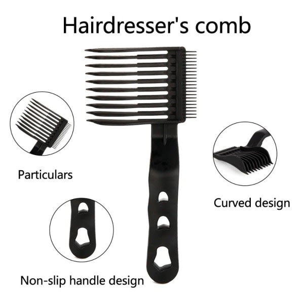 Barber Fade Combs Hårklippskam Buet kam