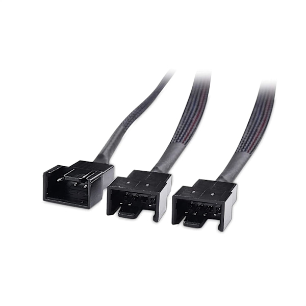 Cable Matters 2-pak 4-bens PWM-splitterkabel 30 cm, 3 computer-fan-splitterkabel, PC-fan-splitterkabel, 3-fan-splitterkabel 3 in 1
