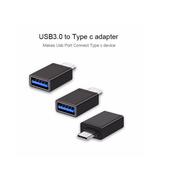 Superhurtig adapter USB C til USB 3.0 Sort