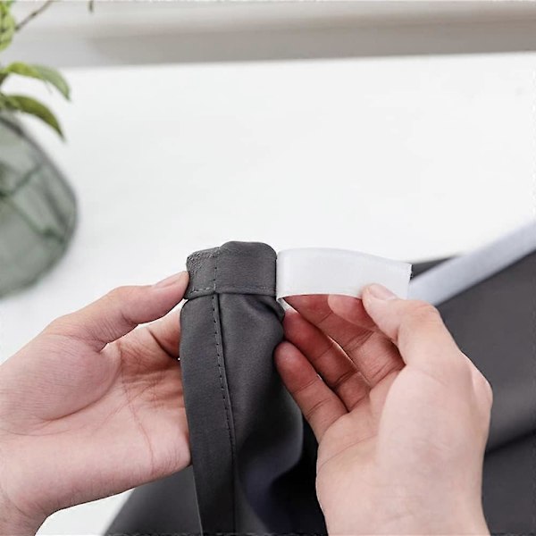 Dobbeltsidig mørkleggingsgardin med borrelås for stue og soverom grey Width 0.9 x Height 2.0m