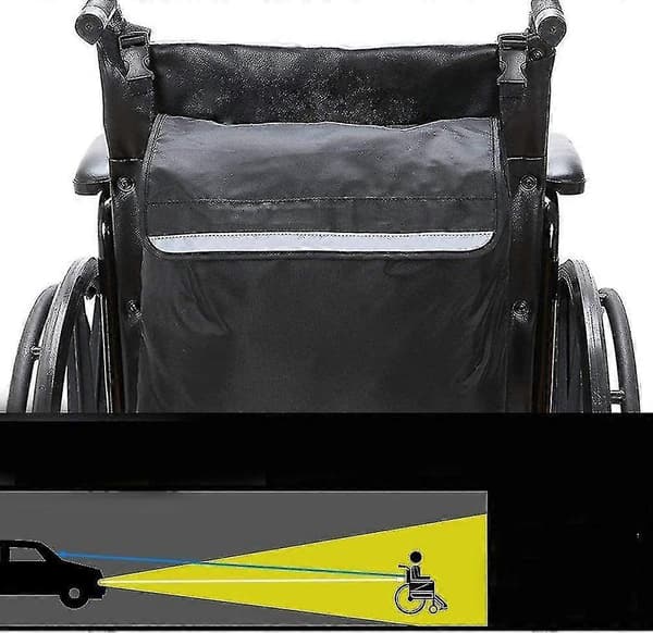 Rullestolveske bak vanntett Oxford rullestolveske stor svart rullestolryggsekk oppbevaringsveske
