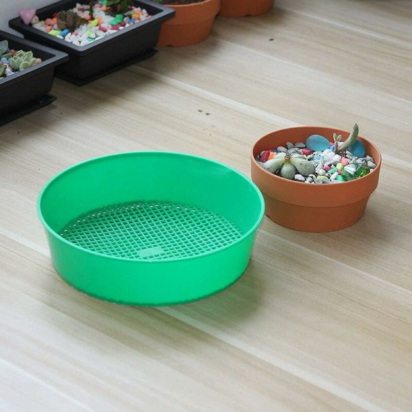 Sandsikt Rund Plast Trädgårdssil Set med 2 kompostsiktar