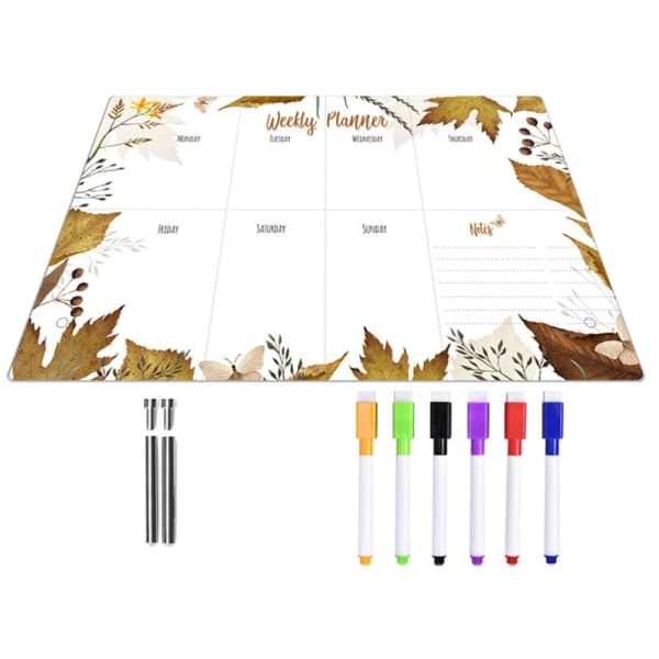 1 sæt whiteboard til skrivebord, whiteboard, memoboard med pen til noter derhjemme