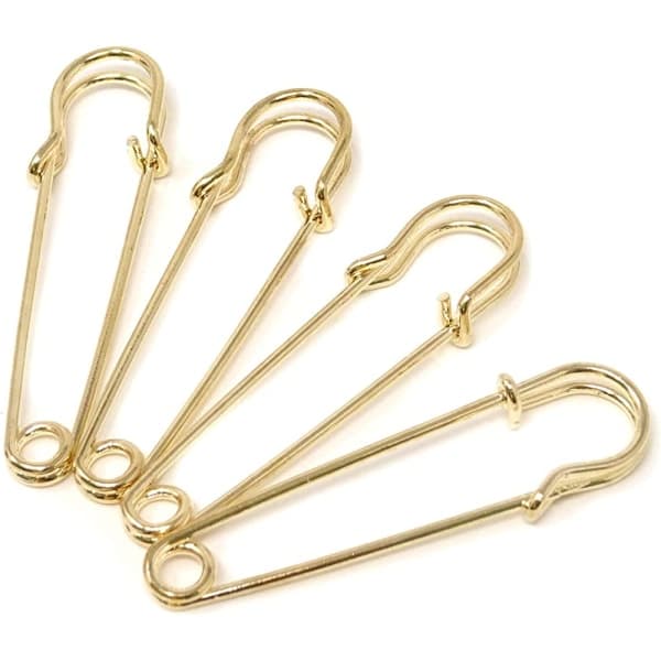 30 stk. 5 cm/2 tommer sikkerhedsnåle til tæpper, trøjer, sjaler, kilte, håndarbejde (guld)