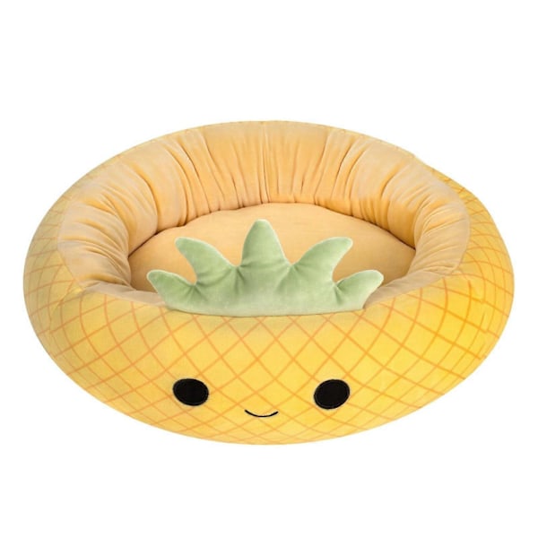 40 cm söpö sammakkoananaskatti-koiran ja kissan lemmikkivuode, erittäin pehmeä Squishmallows-pehmolemmikkivuode Pineapple