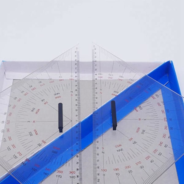 Korttegning Trekantlineal til tegning 300 mm-skala Trekantlineal til afstandsmåling Lær