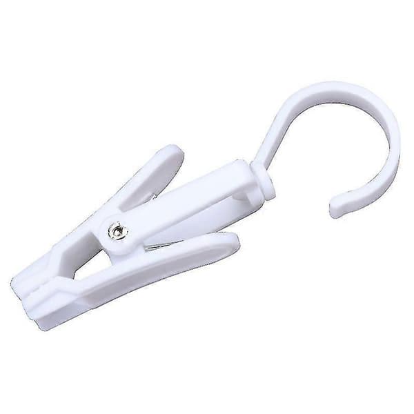 10 stk. supersterke svingbare hengekroker i plast, 10,9 cm, hvit