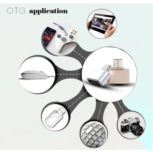 Ny Mini Micro USB 2.0 Adapter Guld til Tablets/Android