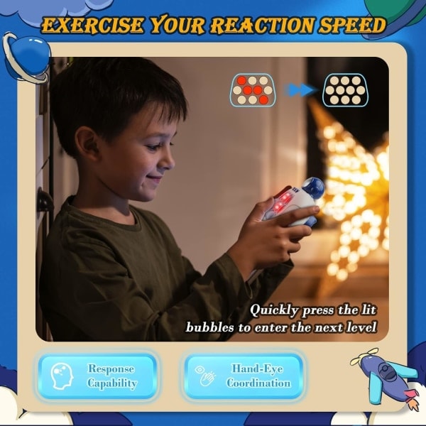 Quick Tap Pop Spel - Det är Fidget Toys Pro för Barn och Vuxna, Tryck på Bubbla Stressleksak
