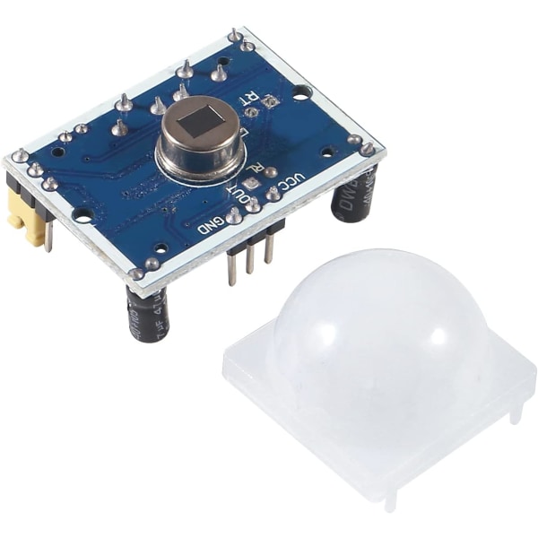 5 stk HC-SR501 PIR Infrarød Sensor IR Menneskekropps Bevegelsesmodul for Arduino for Raspberry Pi (Blå)