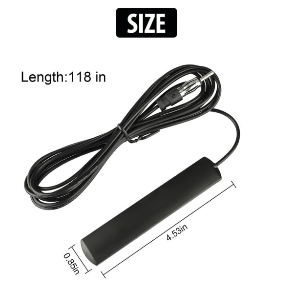 Bilradioantenne Skjult Antenne Radio Stereo Stealth FM AM