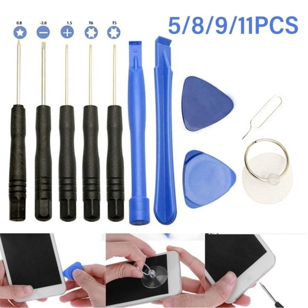 5/8/9/11PCS Mobiltelefon Reparationsverktygssats Demontera Handverktyg 9PCS 9PCS