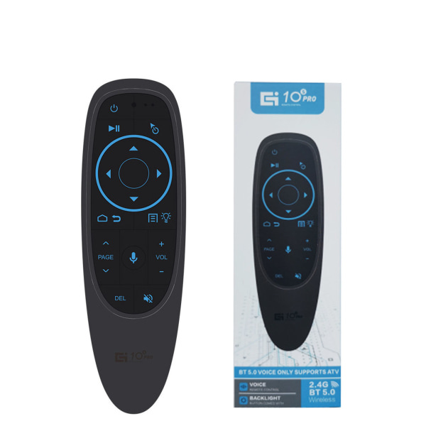 G10s Pro Voice Remote Air-Mouse Remote, 2.4G langaton kaukosäädin 6-akselis gyroskoopilla ja IR-oppimisella
