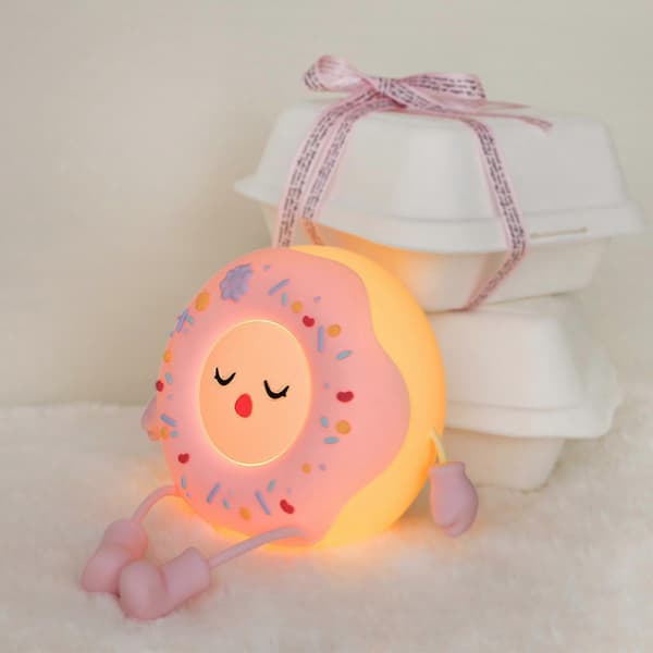 Donut Nattlys USB Soverom Telefon Atmosfære Lys LED Lys Klappelys B