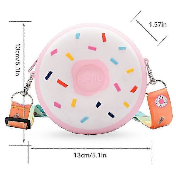 Donut Veske Barn, 1 Stk Håndveske Jenter Skulderveske For Jenter Barneveske For Jenter Barnehåndvesker For Jenter Silikon