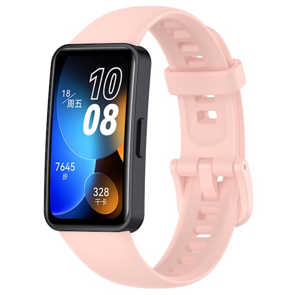 Silikone Urrem til Huawei Band 8 - Åndbar og Blød med Spænde Pink Type D Huawei Band 8