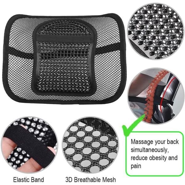 Lændestøtte - Universal - 2 stk. - Ergonomisk - Mesh - Massage