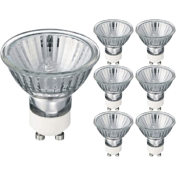 GU10 Halogen Spotlight Pærer 35W 220-240V 2700K Varm Hvid Dæmpbar Pakke med 6 [Energiklasse G]