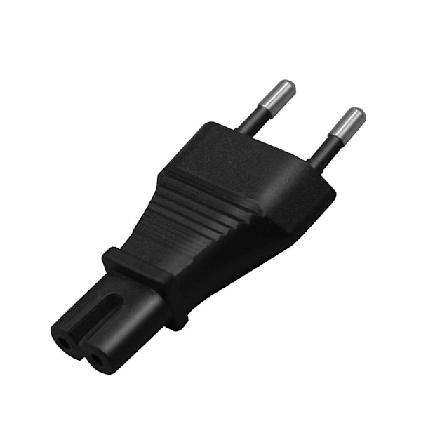 EU 2-polet til IEC320 C5/C7 Adapter, 2-polet Laptop Strømkontakt Konverter EU4.0MM TO C7