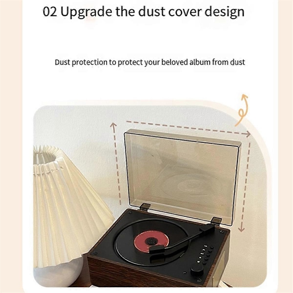 Retro CD-soitin Ladattava Tuki CD BT USB 3,5 mm AUX Kannettava CD-soitin Bluetooth-yhteensopiva 5.0 Walnut Color