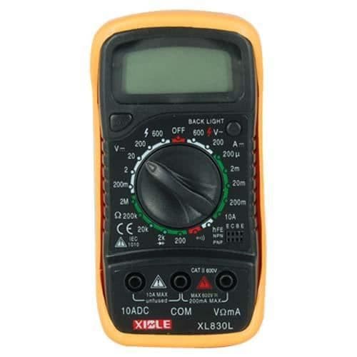 TRIXES Digitalt Multimeter - AC/DC Voltmeter/Amperemeter/Ohmmeter - 19 Områder