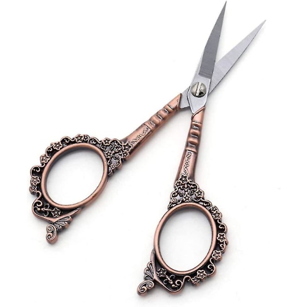 1 Pack Manikyrverktyg Vintage Plum Style Saxar Europeisk Elegant Enkel Stil Saxar Multifunktionell Rostfritt Stål Nagelsax (koppar)