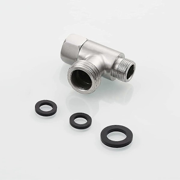 3-vejs 3/8\" og 1/2\" 3-vejs Adapter T-stykke Rustfrit Stål 3/8\" Vandledning T-fitting Børstet Nikkel-Yvan
