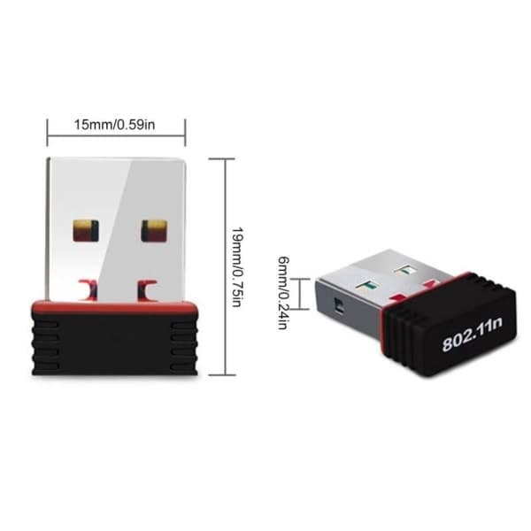 2 stk. RTL8188 USB WiFi Dongle Netværkskort Trådløst Netværk