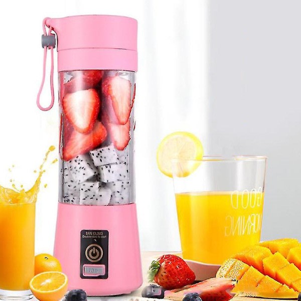 Blender Smoothie Maker, Personlig Blender med 6 Rostfria Blad, Bärbar Juicer Blender med USB