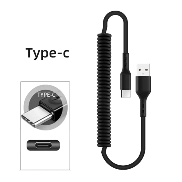 66W USB C-kabel 5A-hurtigopladningskabel USB A til USB C Mobiltelefonopladerledning Filtrefrit USB C-kabeltilbehør