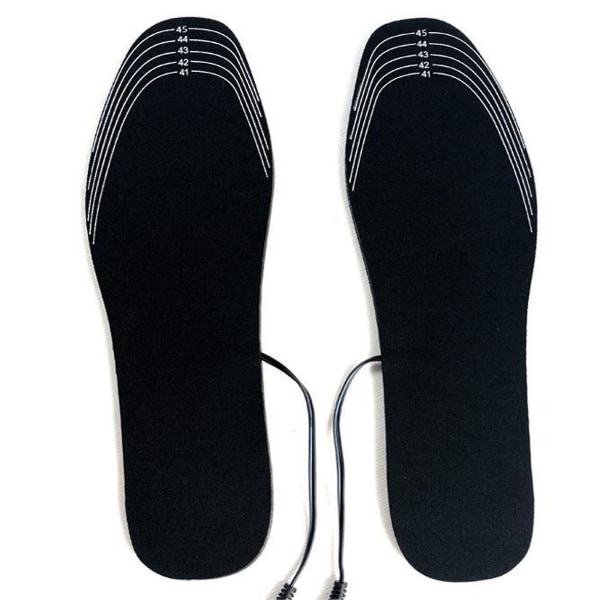 1 par uppvärmda innersulor Elektriska kuddar Unisex fotvärmare USB uppladdningsbara skor