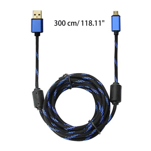 3M Micro USB-laderkabel for ekstra lang for Play-ladingkabel for Xbox One-kontroller Power Charge Cor