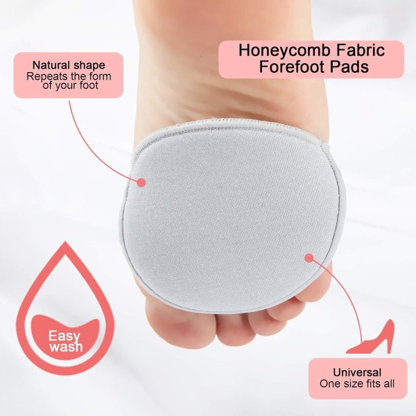 8 par bikakeformade framfotsskydd för kvinnor Metatarsal pads Assorterad färg Boll av fotkuddar