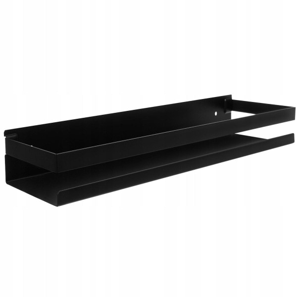 Veggmontert hylle - Sort metall Sort - 40cm